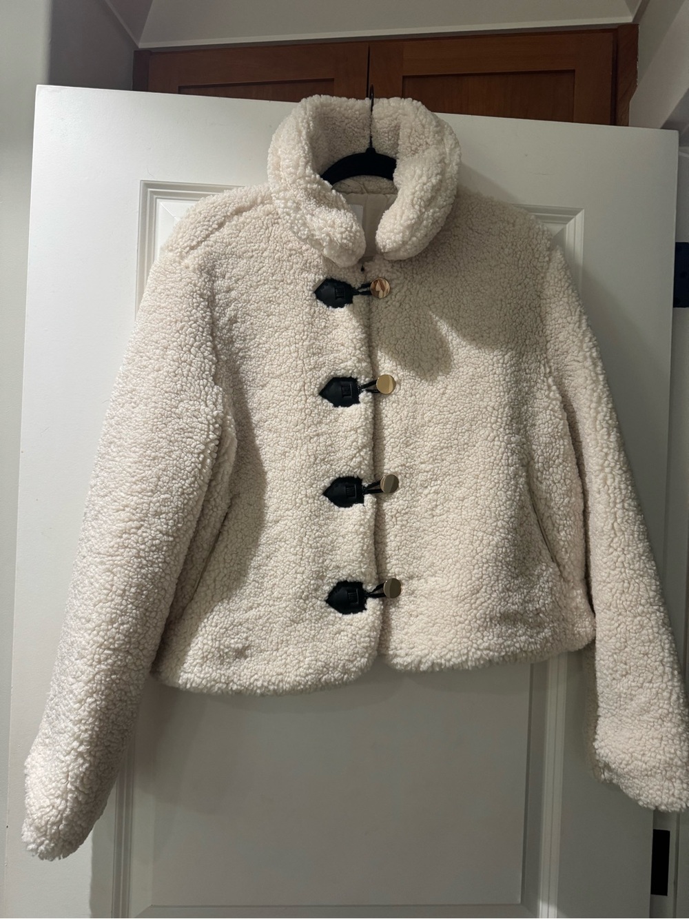 Zara Cream Sherpa Toggle Jacket - Unbranded